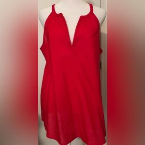 Gap Pink Sleeveless Linen/Cotton Blend Top Size L